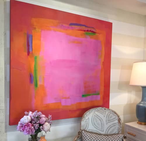 La Vie en Rose | Oil And Acrylic Painting in Paintings by Kat Evans. Item made of canvas