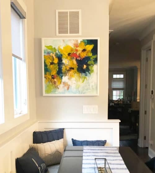 Abstract Painting | Oil And Acrylic Painting in Paintings by Wendy McWilliams. Item composed of synthetic