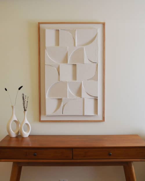 05 Plaster Relief | Wall Sculpture in Wall Hangings by Joseph Laegend. Item composed of oak wood compatible with minimalism and mid century modern style