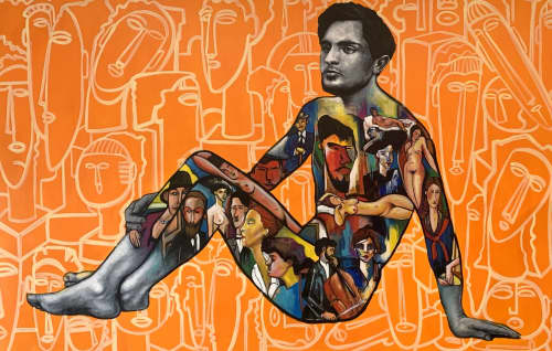 Modigliani | Oil And Acrylic Painting in Paintings by Anthony Hernandez Art. Item made of canvas & synthetic