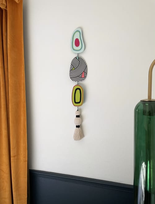 Ovalo color hanger with tassel | Macrame Wall Hanging in Wall Hangings by HILO Fiber Art. Item made of fabric & fiber