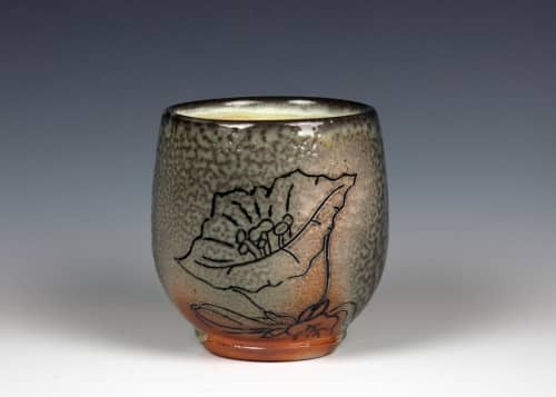 Morning Glory Teabowl | Cup in Drinkware by Denise Joyal - Kilnjoy Ceramics. Item made of ceramic