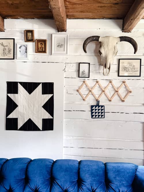 Sawtooth Quilted Wall Hanging | Tapestry in Wall Hangings by ONE TRICK PONY. Item in minimalism or country & farmhouse style