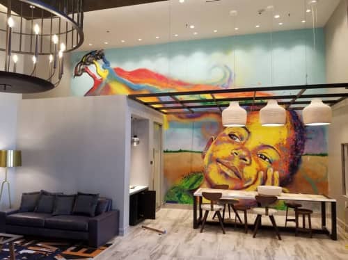 Indoor Mural | Murals by Jay F. Coleman. Item made of synthetic