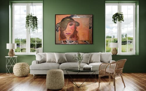 Happy New Year Lola | Mixed Media by Jane Zamost. Item in contemporary or eclectic & maximalism style