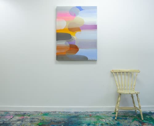 When the Sun Sets | Oil And Acrylic Painting in Paintings by Claire Desjardins. Item composed of canvas