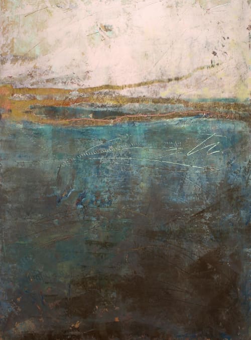 Almost Forgotten | Oil And Acrylic Painting in Paintings by Victoria Primicias. Item composed of wood and canvas in minimalism or contemporary style