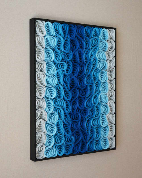 No. 13 Acoustic Diffuser Panel - Gradient Modern Abstract - | Wall Sculpture in Wall Hangings by Joseph A