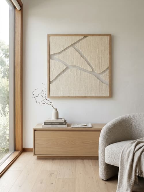 Kintsugi 004 | Tapestry in Wall Hangings by Ana Salazar Atelier. Item made of oak wood with cotton works with minimalism & contemporary style