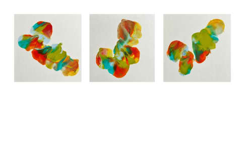 Opposites Attract | Prints in Paintings by Tracy Penn. Item made of paper works with contemporary & mediterranean style