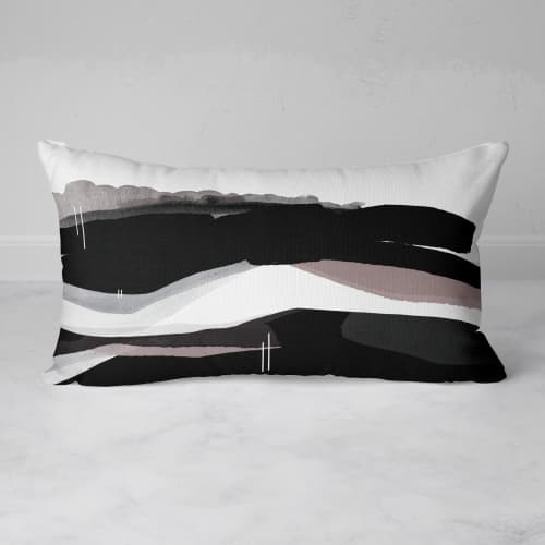 Meander Rectangular Throw Pillow | Pillows by Michael Grace & Co.. Item composed of cotton