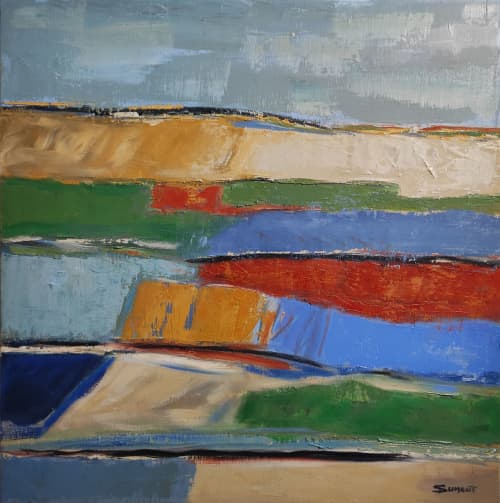 Seasons / Les saisons | Oil And Acrylic Painting in Paintings by Sophie DUMONT.. Item made of wood with canvas works with minimalism & contemporary style