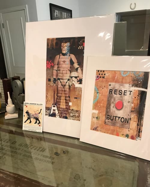 Bowie and Reset Button | Digital Art in Art & Wall Decor by Mark Andrew Allen. Item composed of paper