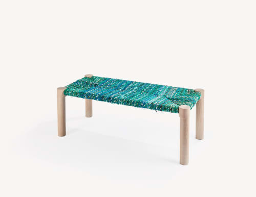 CALLA Bench | Benches & Ottomans by Coolican & Company. Item composed of wood and fabric