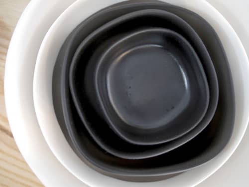 Cuadrado Nested Trio Bowls | Dinnerware by Tina Frey | Wescover Gallery at West Coast Craft SF 2019 in San Francisco. Item composed of synthetic