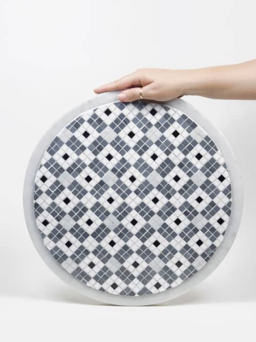 Trame A | Serving Board in Serveware by gumdesign. Item made of marble with glass works with contemporary style