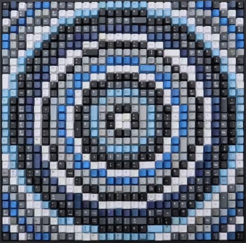 ALPHA AND OMEGA - BLUE | Mixed Media in Paintings by Erik Jensen Art
