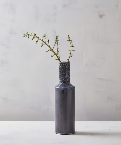 Black Ceramic Vessel | Vase in Vases & Vessels by ShellyClayspot. Item made of ceramic