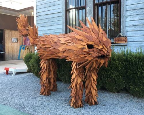 Thundercat Sculpture | Sculptures by Will Hatch Crosby | Lustre Pearl East in Austin. Item made of wood