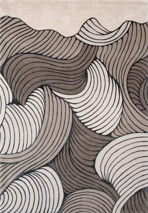 Rug Grovigli designed by Armando Milani | Rugs by Atelier Tapis Rouge. Item composed of wool compatible with minimalism and contemporary style