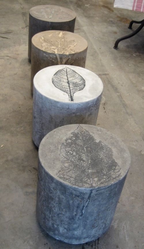 Customizable Lightweight Concrete Botanical Side Table | Tables by Holmes Wilson Furniture. Item composed of concrete