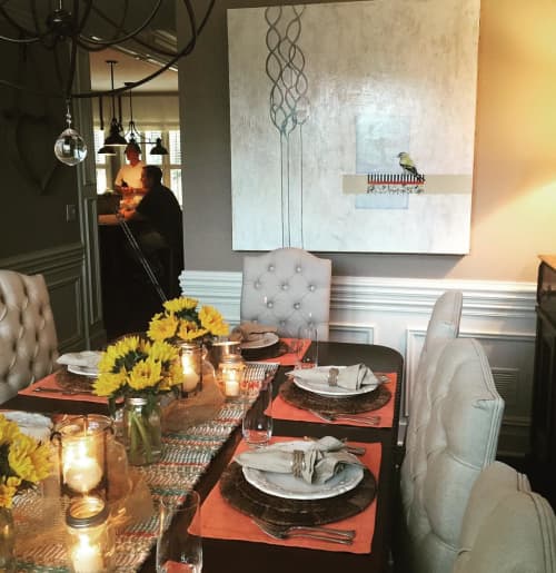 Bird Art Painting | Oil And Acrylic Painting in Paintings by Jennifer Ferris Fine Art. Item made of synthetic