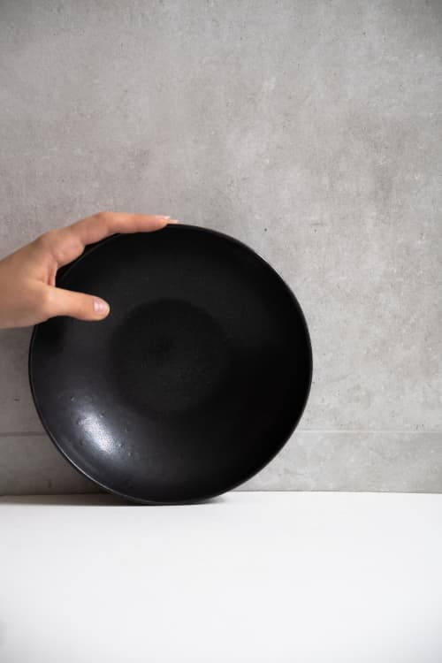 Black Stoneware Pasta Bowl | Dinnerware by Creating Comfort Lab. Item made of stoneware