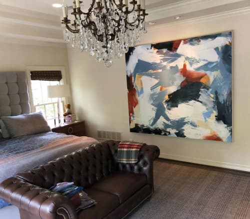 Landscape Painting | Oil And Acrylic Painting in Paintings by Hoitsma. Item composed of synthetic