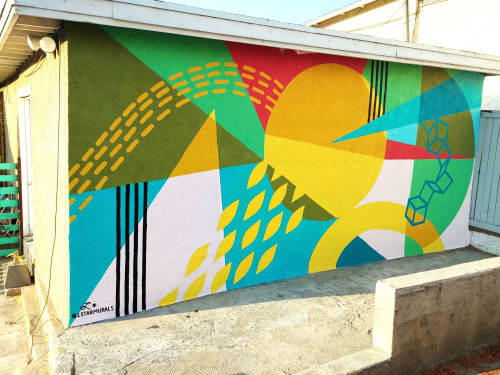 Abstract Mural at Outside Gallery | Murals by L Star Murals | Outside Gallery in Los Angeles. Item composed of synthetic
