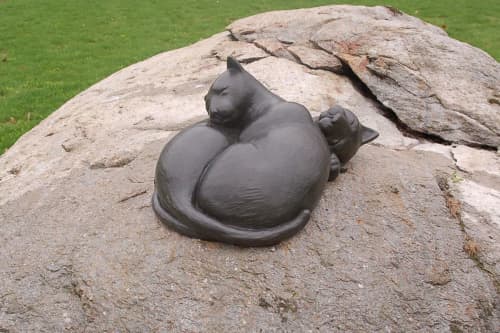 Sleeping Cats | Public Sculptures by Jim Sardonis. Item composed of bronze