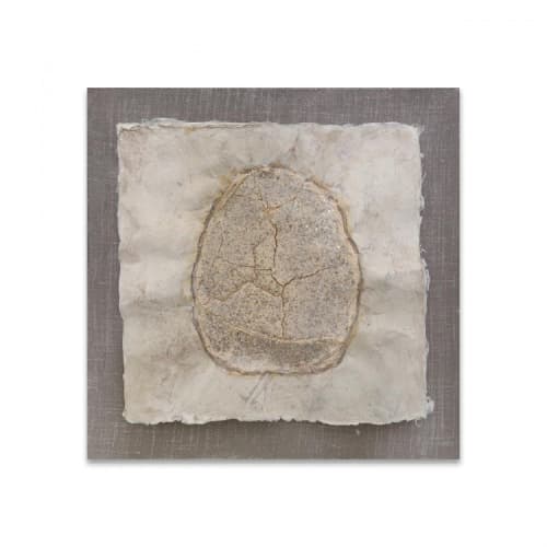 Inizio Avorio III | Mixed Media by Kim Fonder. Item composed of paper and synthetic