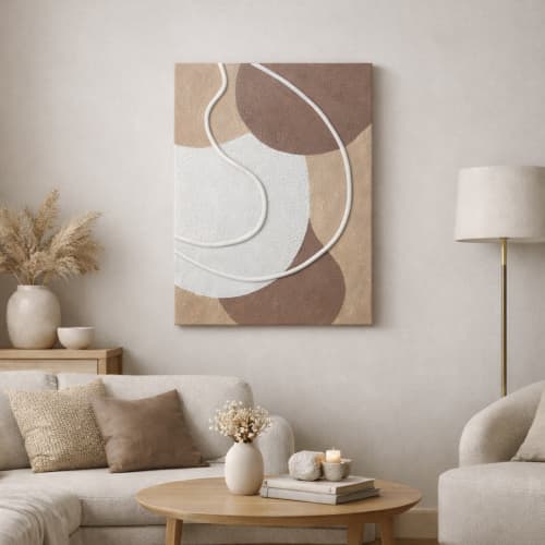 Yumuşak Toprak Uyumu | Paintings by TOMAR CONCEPT. Item composed of canvas compatible with boho style