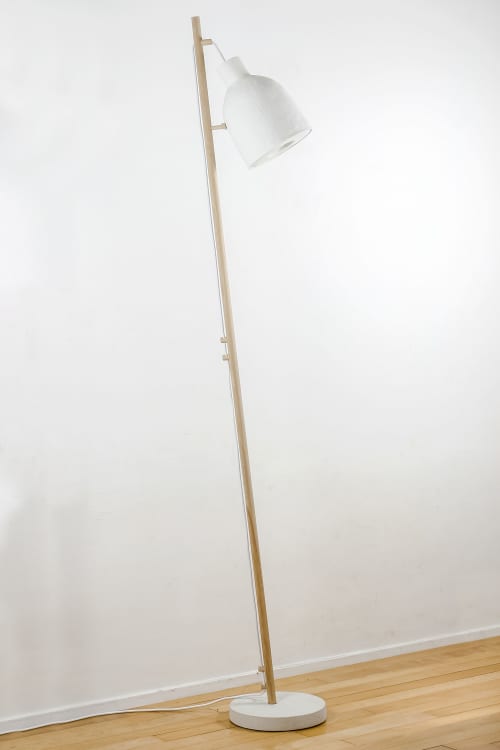 Floor Lamp Porcelain | Lamps by Bergontwerp | Mint in London. Item composed of wood & fabric