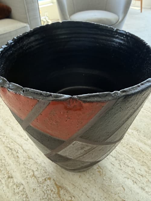 Contemporary Vase | Vases & Vessels by Falkin Pottery. Item made of stoneware works with contemporary & coastal style