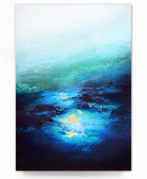 Under Great Depths | Oil And Acrylic Painting in Paintings by Alyson Storms. Item composed of canvas & synthetic