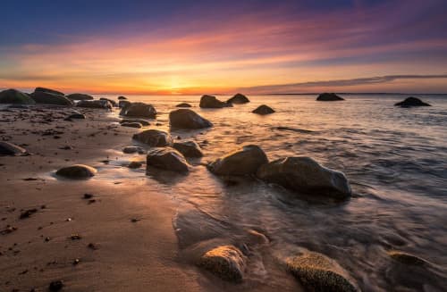 Rocks at Dusk | Photography by Judy Reinford. Item made of paper