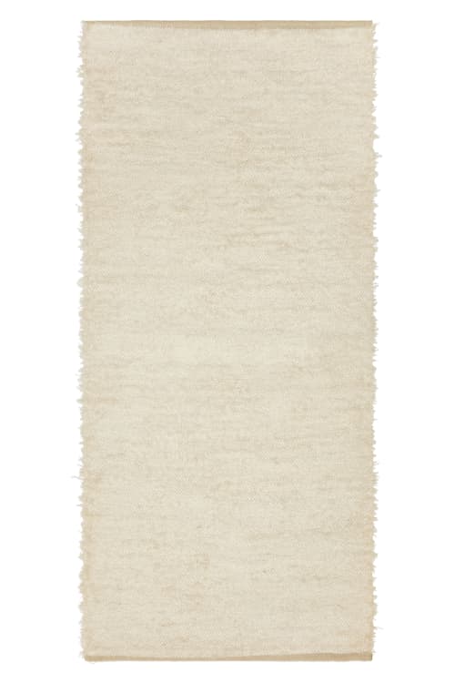 Cotton Flatweave Bath Mat - Cream Large | Rugs by MK Objects. Item made of cotton with fiber works with boho & contemporary style