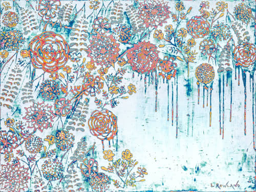 The Bees Don't Sneeze - sold | Oil And Acrylic Painting in Paintings by L Rowland Contemporary Art. Item composed of wood and synthetic