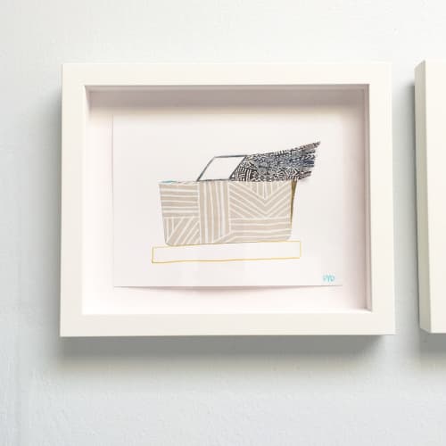 Fly (framed) | Drawings by Dyanna Dimick (DYD ART). Item composed of paper in boho style