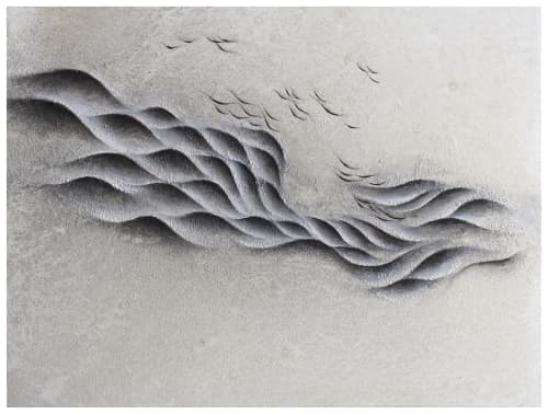 Swept away | Oil And Acrylic Painting in Paintings by Francesca Borgo. Item composed of synthetic in minimalism or contemporary style