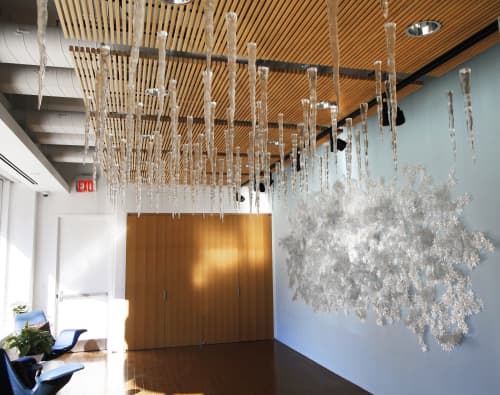 Ice | Wall Sculpture in Wall Hangings by Carson Fox Studio | Memorial Sloan Kettering Cancer Center in New York. Item composed of synthetic
