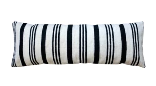 Raya Negra Lumbar Pillow | Pillows by Selva Studio. Item composed of cotton