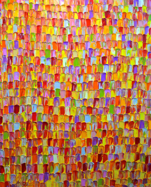 "Popsicle" 48x60" Original Oil on Canvas | Oil And Acrylic Painting in Paintings by Melissa Ellis Art | 8222 Douglas Ave in Dallas. Item composed of canvas and synthetic