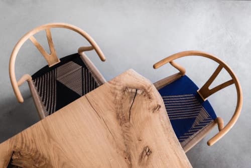 Wishbone chair | Dining Chair in Chairs by Fault Lines by Matthias de Vogel. Item made of wood with fabric