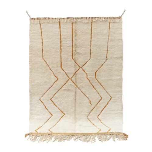 Moroccan Berber Rug - Handcrafted Moroccan Handmade Rug | Area Rug in Rugs by Marrakesh Decor. Item made of wool works with boho & mid century modern style
