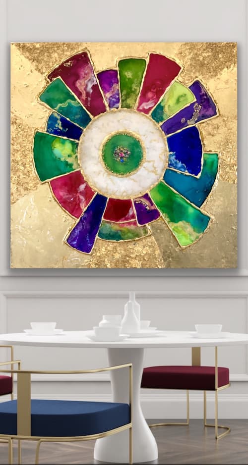 Collider | Paintings by Wall Jewelry by Robyn Camargo. Item made of birch wood with synthetic