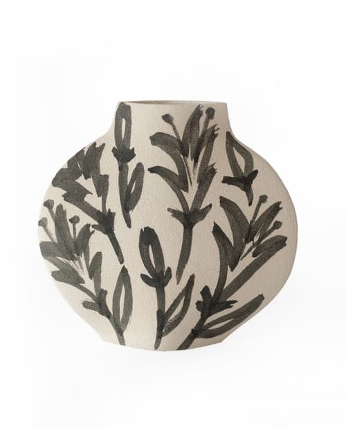 Ceramic Vase ‘Lilies’ | Vases & Vessels by INI CERAMIQUE. Item composed of ceramic in boho or minimalism style