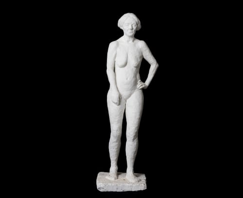 (The Female Nude) – A Study in Radical Authenticity | Sculptures by Holzkunst Samuel Meisinger. Item composed of cement in contemporary or traditional style