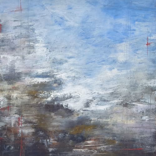 Solitude | Oil And Acrylic Painting in Paintings by Ana Carolina Mönnaco. Item made of paper works with contemporary & coastal style