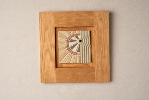Abstract Sun No. 2 | Wall Sculpture in Wall Hangings by Clare and Romy Studio. Item made of ceramic compatible with boho and mid century modern style